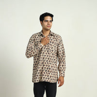 Pedana Block Print Cotton Men Kalamkari Shirt 03