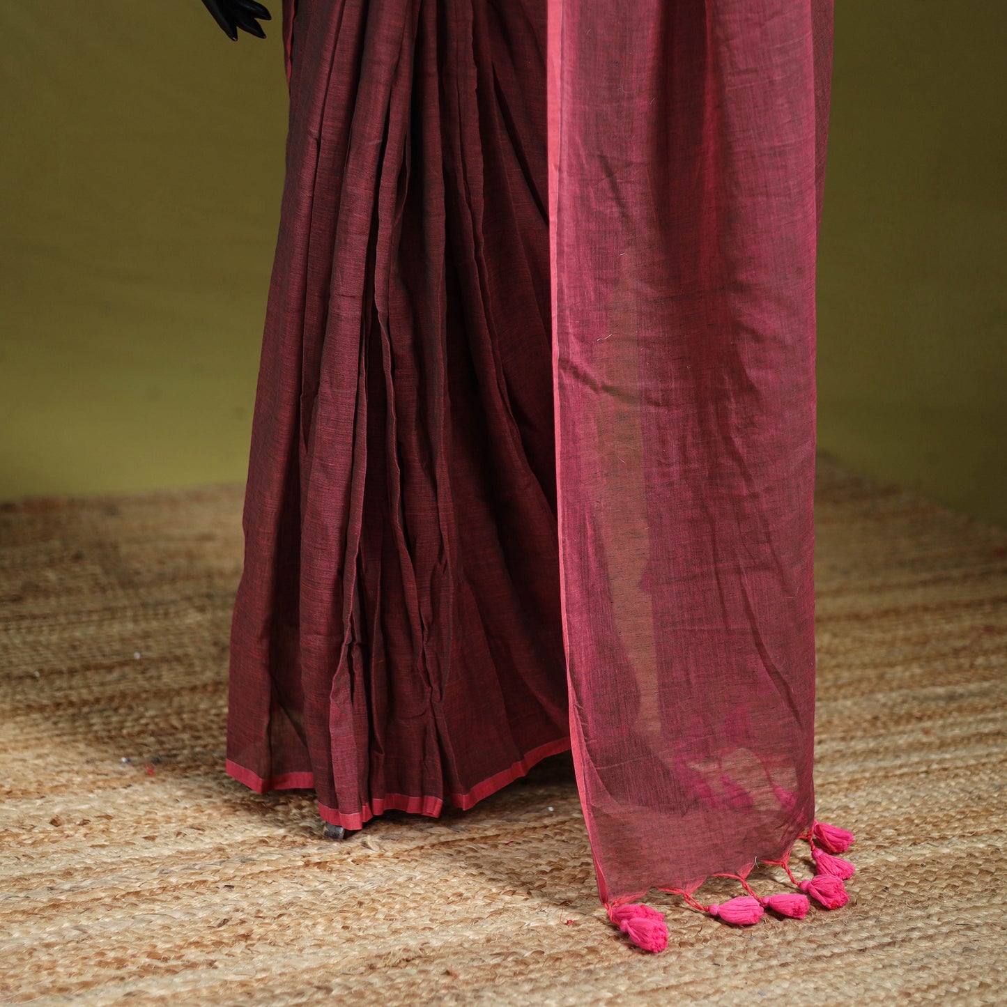 Plain Pure Mul Cotton Ready To Wear Saree 02