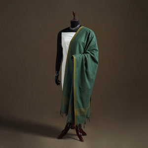 Jacquard Woven Cotton Dupatta with Tassels 02