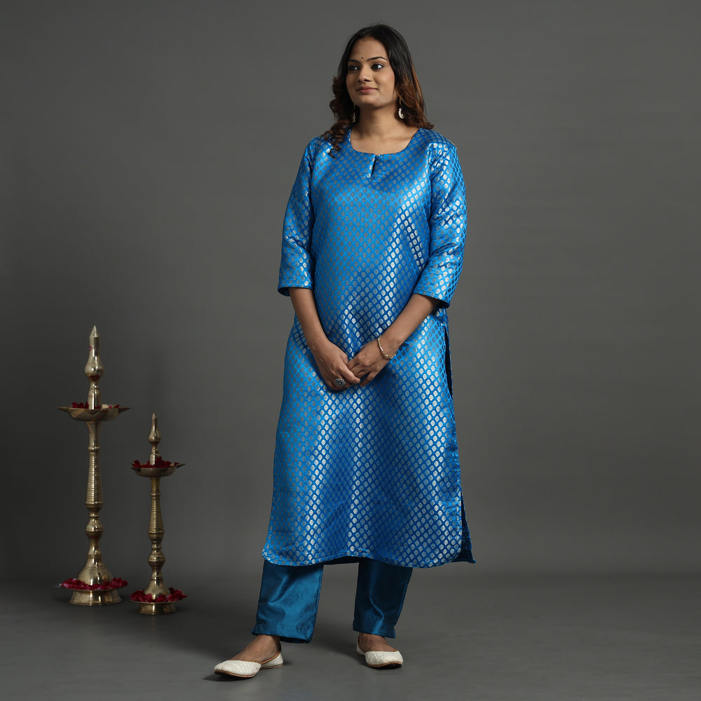 Banarasi Kurta with Palazzo & Dupatta Set