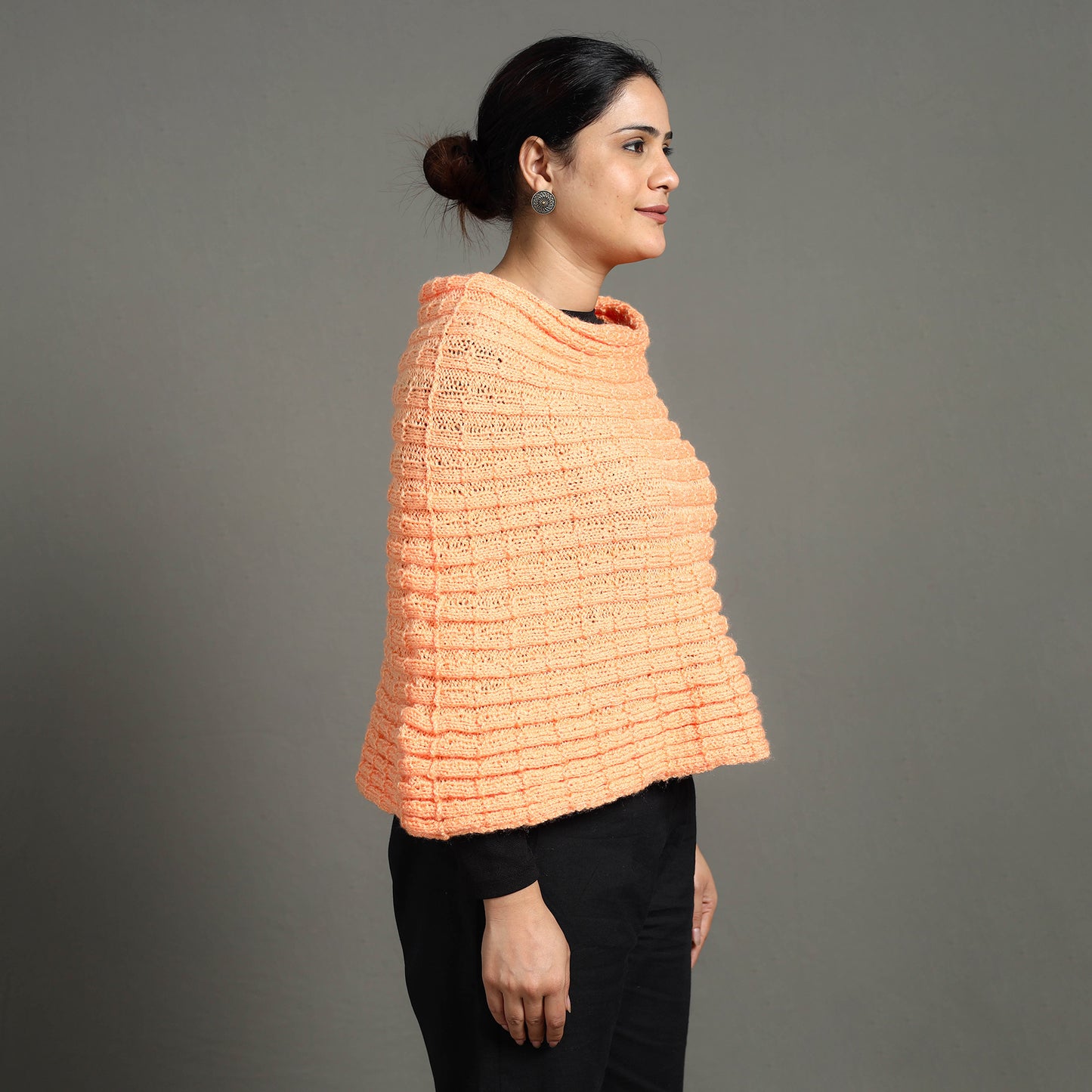 Orange - Kumaun Hand Knitted Woolen Cowl 138