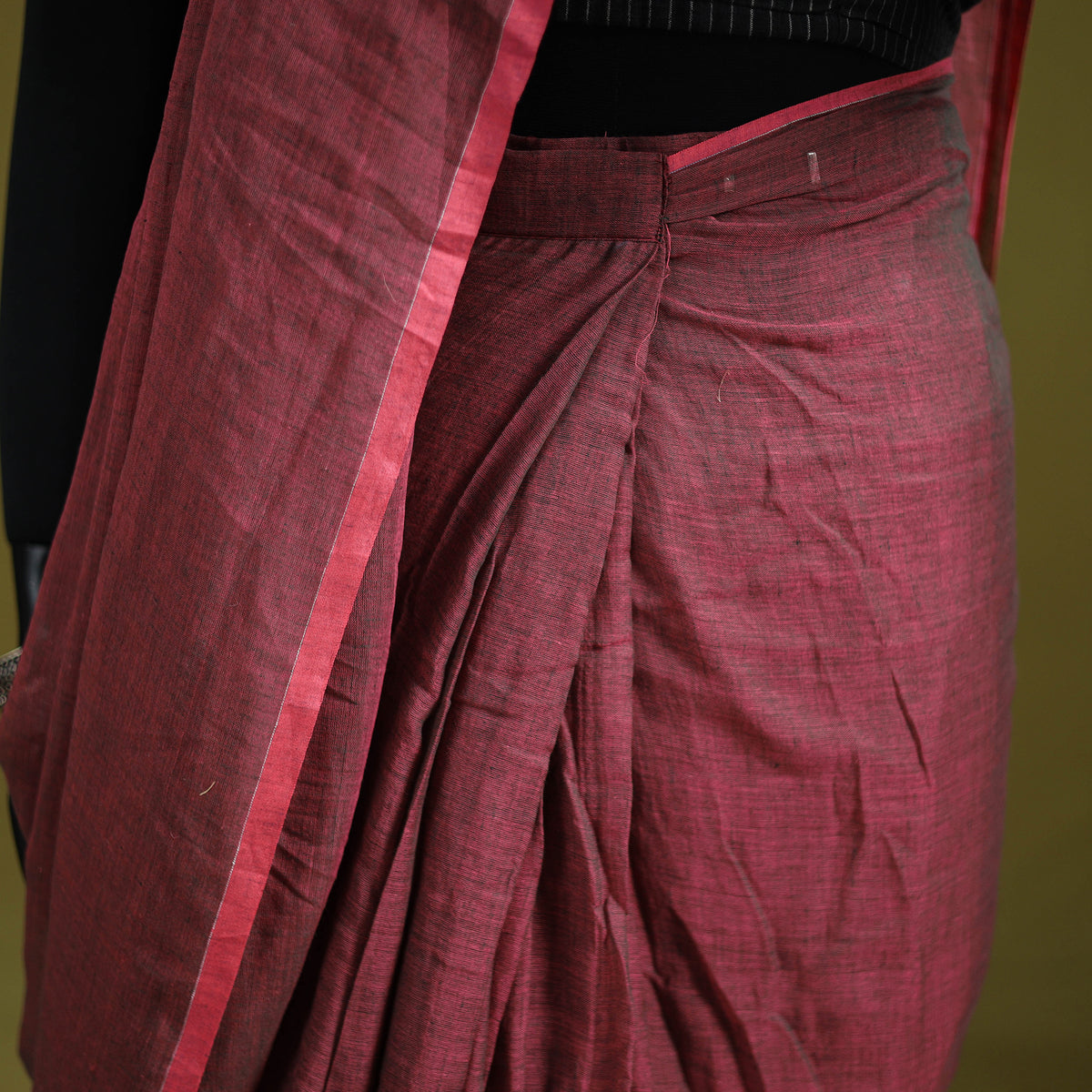 Plain Pure Mul Cotton Ready To Wear Saree 02