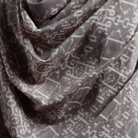 Pochampally Ikat Pure Handwoven Merino Wool x Silk Shawl 05