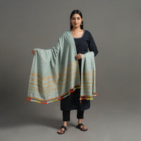 Kutch Embroidery Mirror Work Handwoven Woolen Shawl 15