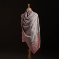 Pochampally Ikat Pure Handwoven Merino Wool x Silk Shawl 06