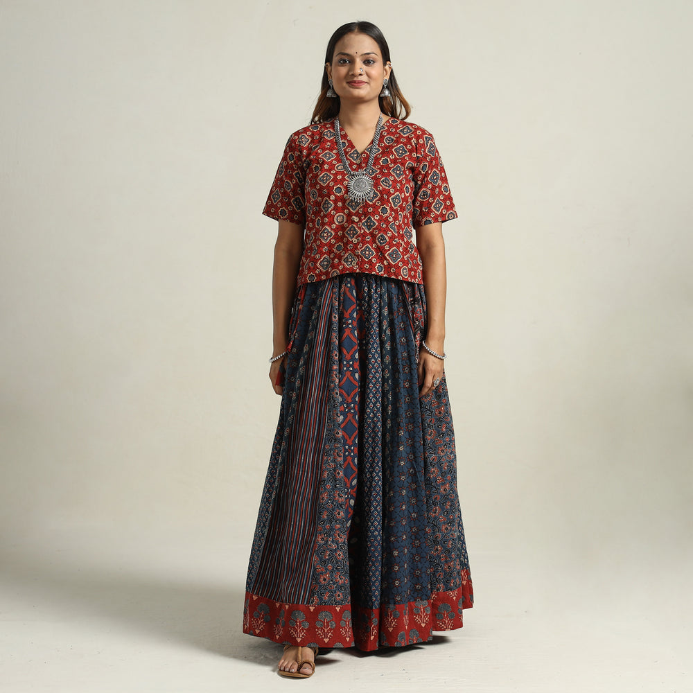 Ajrakh Patchwork Skirt 