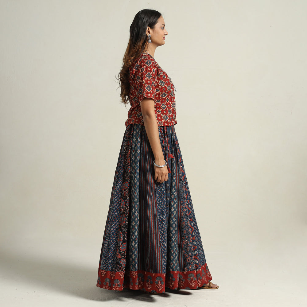 Ajrakh Patchwork Skirt 