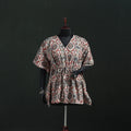 Multicolor - Kalamkari Hand Block Print Natural Dyed Cotton Kaftan (Short) 38