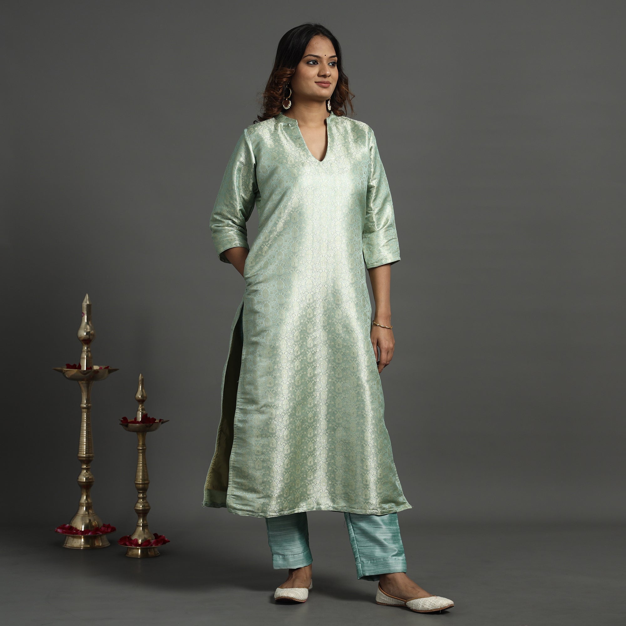 ItsKrishnaStore banarsi silk outlet dress