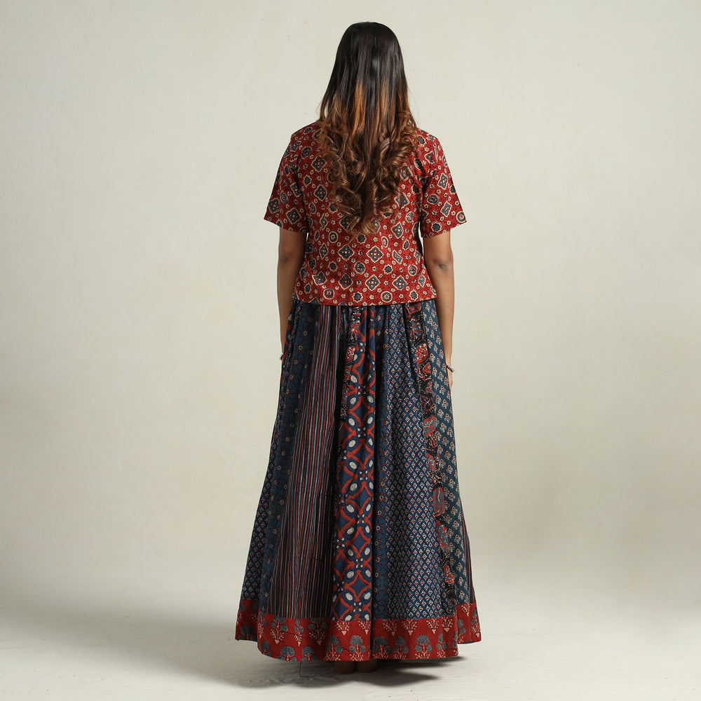 Ajrakh Patchwork Skirt 