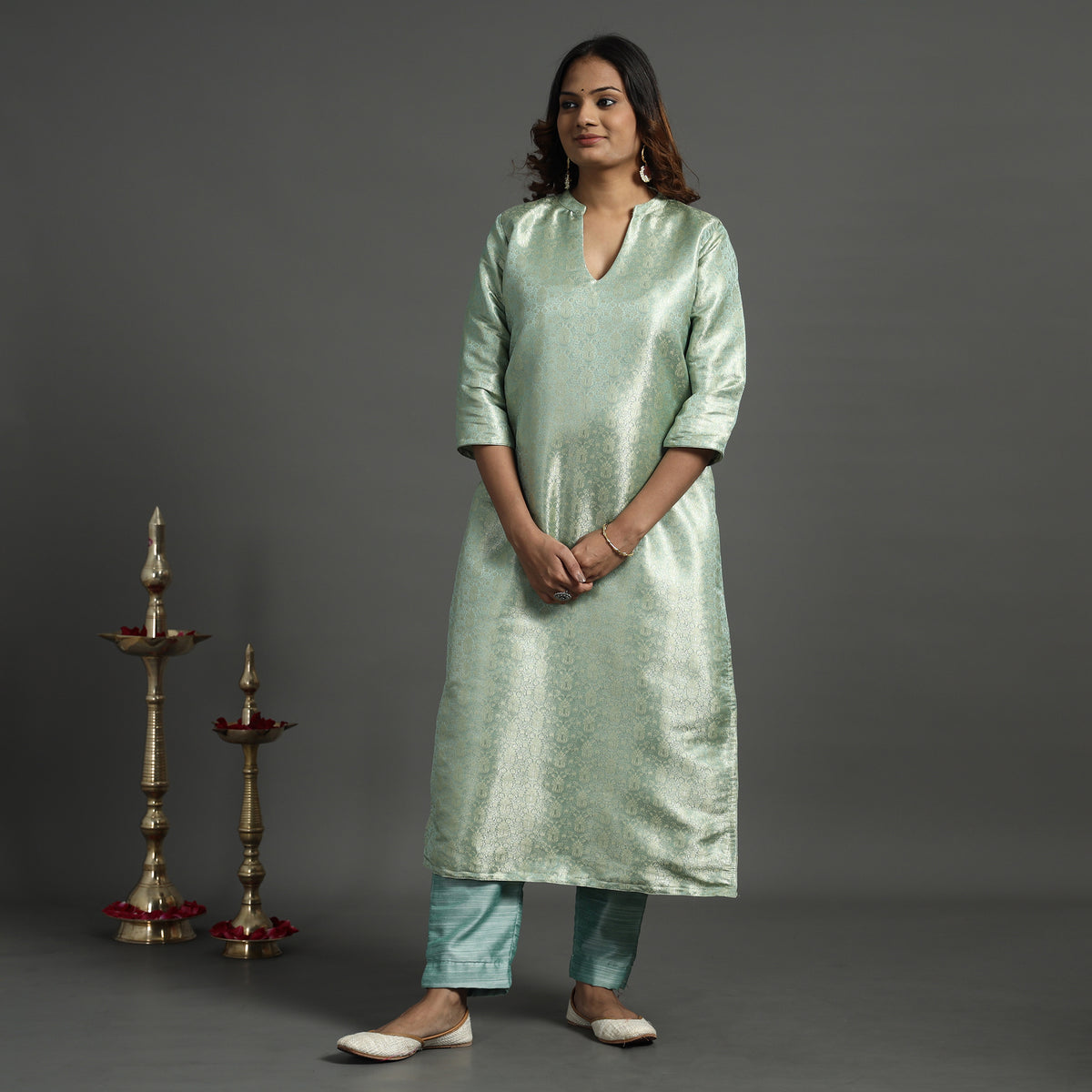 Banarasi Brocade Silk Kurta with Pant Set