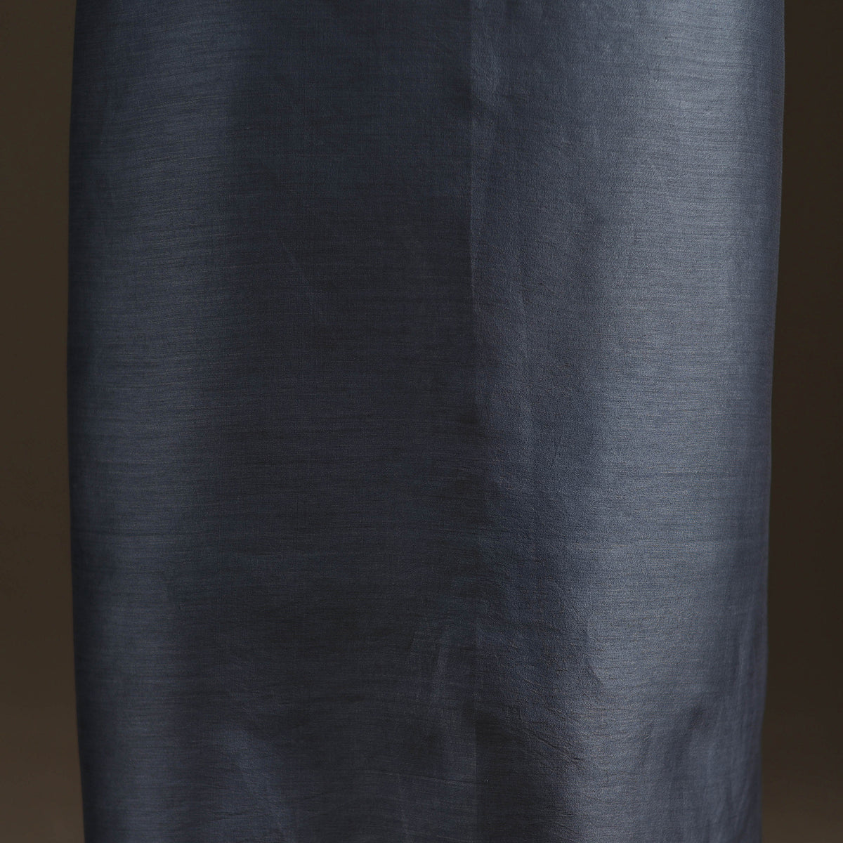 Grey - Handpainted Srikalahasti Handloom Chanderi Silk Unstitched Kurta (2.3M) 32