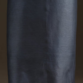 Grey - Handpainted Srikalahasti Handloom Chanderi Silk Unstitched Kurta (2.3M) 32