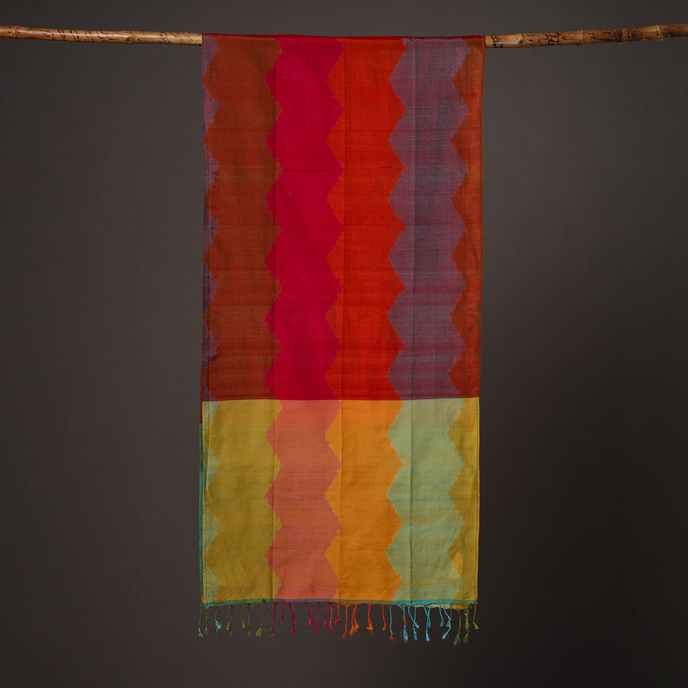 Handloom Silk Cotton Pochampally Ikat Stole 18