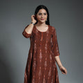 Buy Pochampally Ikat Weave Cotton Long A-Line Kurta 15 Online at iTokri.com