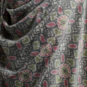 Pochampally Ikat Pure Handwoven Merino Wool x Silk Shawl 07