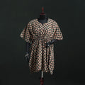 Multicolor - Pipad Hand Block Print Natural Dyed Cotton Kaftan (Medium) 39