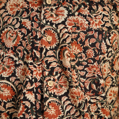 Pedana Block Print Cotton Men Kalamkari Shirt 07