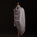 Pochampally Ikat Pure Handwoven Merino Wool x Silk Shawl 08