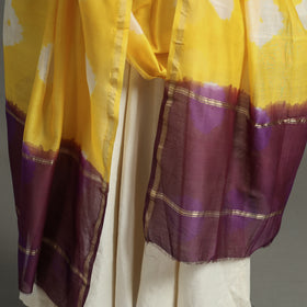 Shibori Tie-Dye Handloom Chanderi Silk Dupatta with Zari Border 72 Online at iTokri.com
