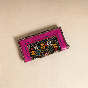 Traditional Kutch Hand Embroidery Leather Clutch / Wallet 52