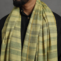 Yellow - Kumaun Handwoven Pure Merino Wool Shawl for Men 95