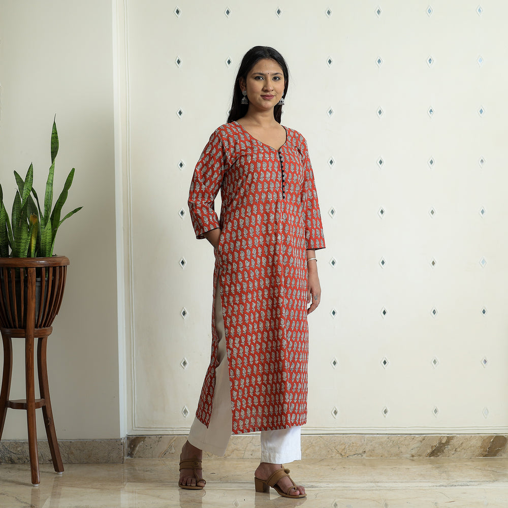 bagru print kurta