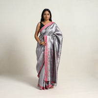 Black - Festive Desi Tussar Silk Bhagalpuri Handloom Saree 02