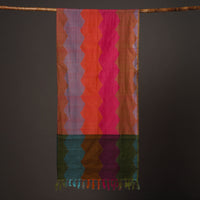 Handloom Silk Cotton Pochampally Ikat Stole 12