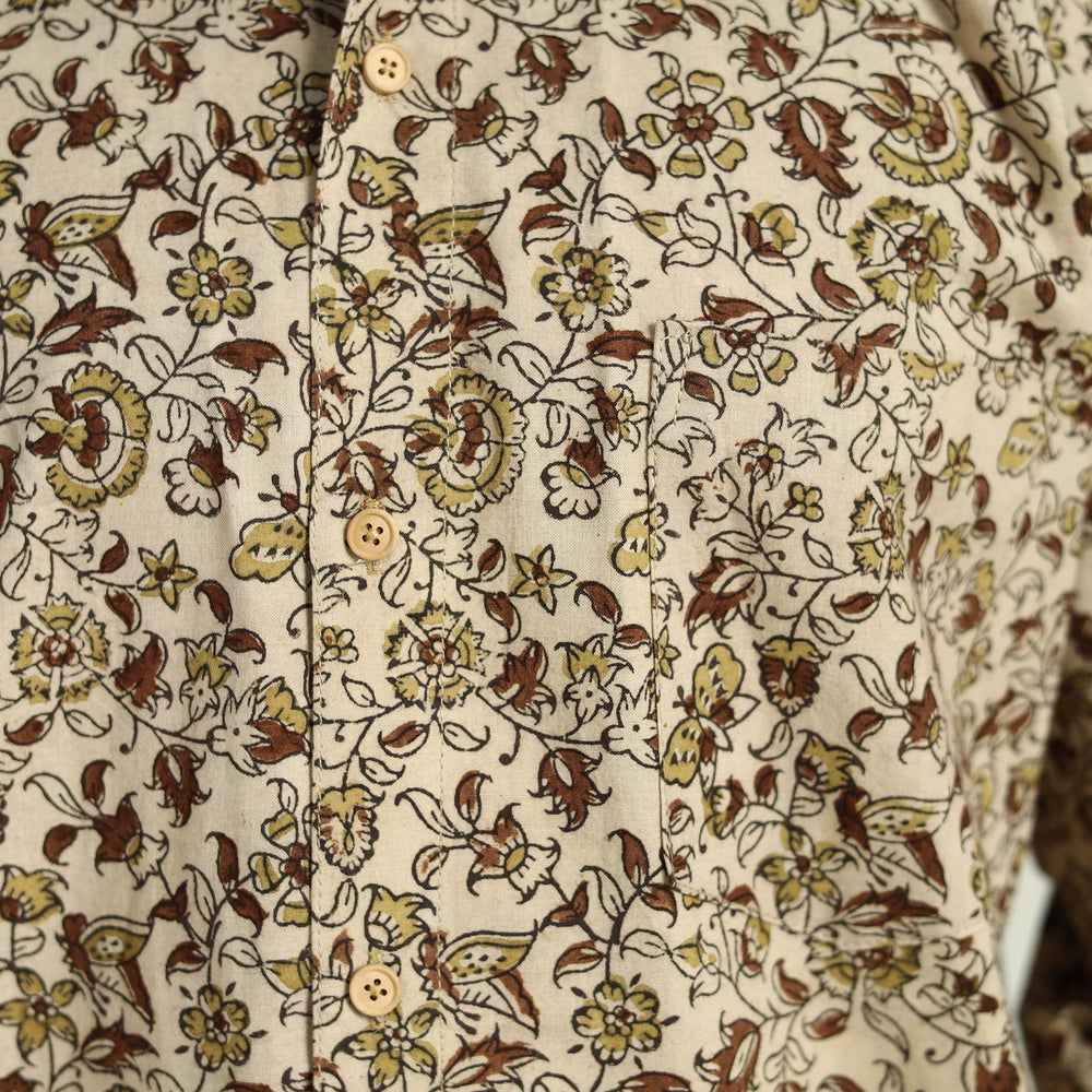 Pedana Block Print Cotton Men Kalamkari Shirt 08