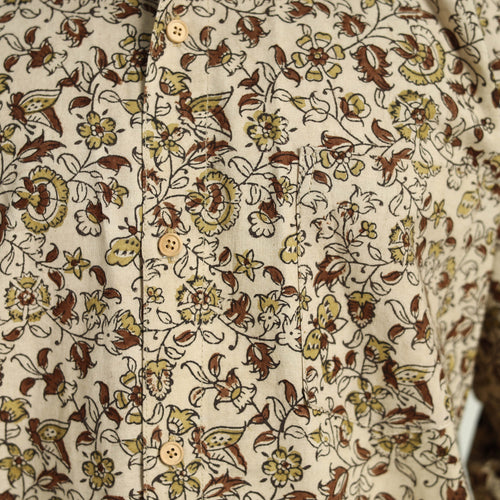 Pedana Block Print Cotton Men Kalamkari Shirt 08