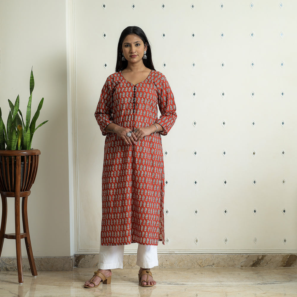 bagru print kurta