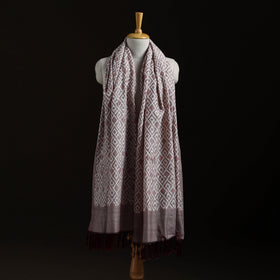 Pochampally Ikat Pure Handwoven Merino Wool x Silk Shawl 08