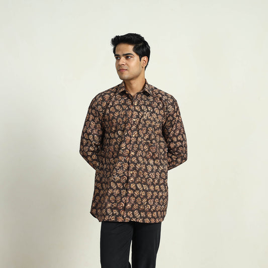 Pedana Block Print Cotton Men Kalamkari Shirt 12