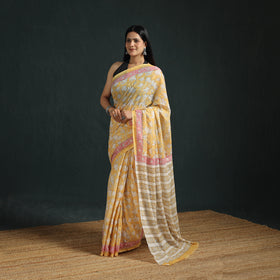 Sanganeri Hand Block Print Pure Mul Cotton Ready To Wear Saree  02