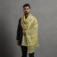 Yellow - Kumaun Handwoven Pure Merino Wool Shawl for Men 97