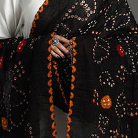 Black - Kutch Tie-Dye Cotton Bandhani Dupatta 06