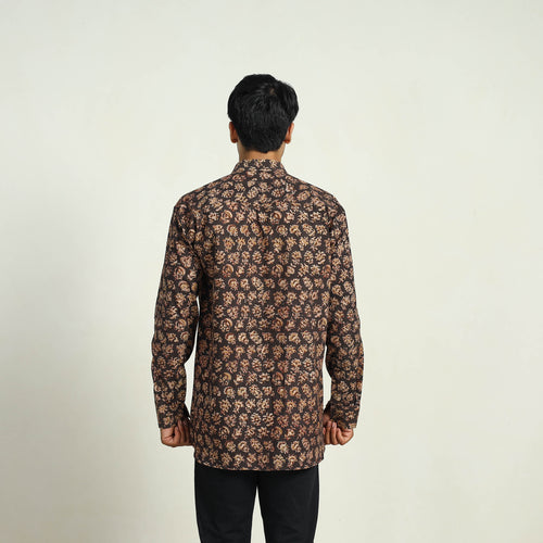 Pedana Block Print Cotton Men Kalamkari Shirt 12