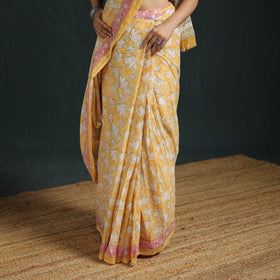 Sanganeri Hand Block Print Pure Mul Cotton Ready To Wear Saree  02