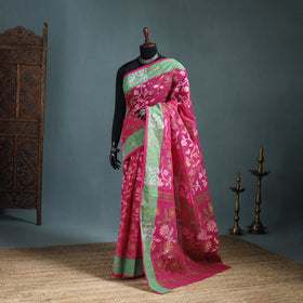 Pure Cotton Handloom Bengal Tant Saree with Zari & Thread Work 03