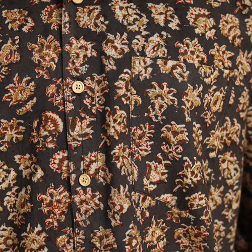 Pedana Block Print Cotton Men Kalamkari Shirt 12