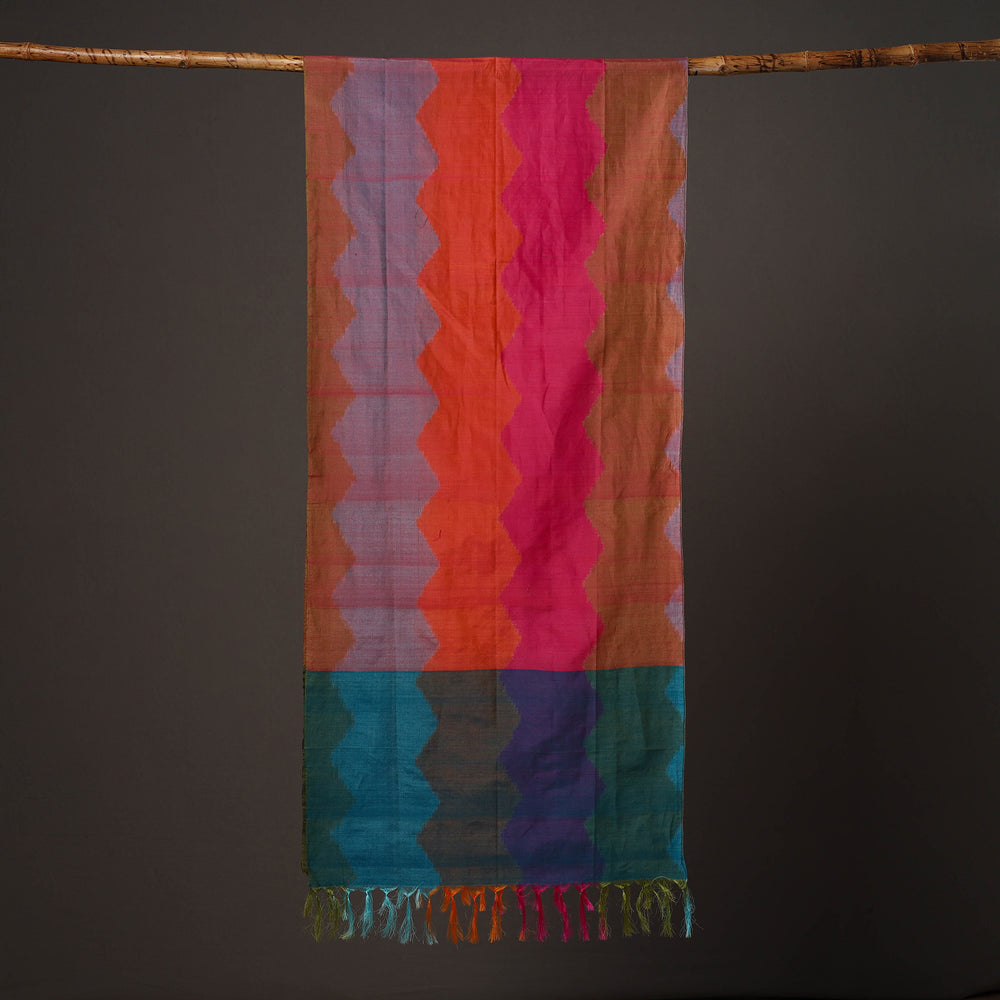 Handloom Silk Cotton Pochampally Ikat Stole 02