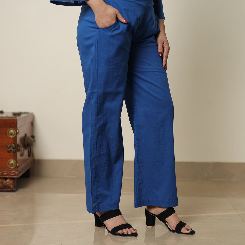 Blue - Plain Dyed Cotton Co-Ord Set 07