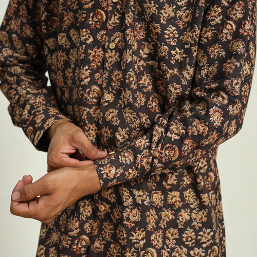 Pedana Block Print Cotton Men Kalamkari Shirt 12