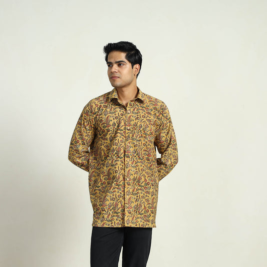 Pedana Block Print Cotton Men Kalamkari Shirt 09