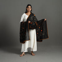 Black - Kutch Tie-Dye Cotton Bandhani Dupatta 08