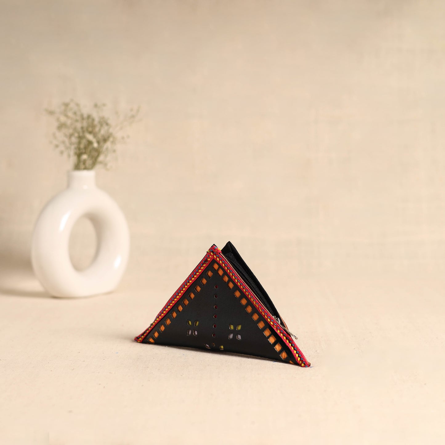 Traditional Kutch Leather Clutch / Wallet 81