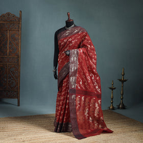 Pure Cotton Handloom Bengal Tant Saree with Zari & Thread Work 04