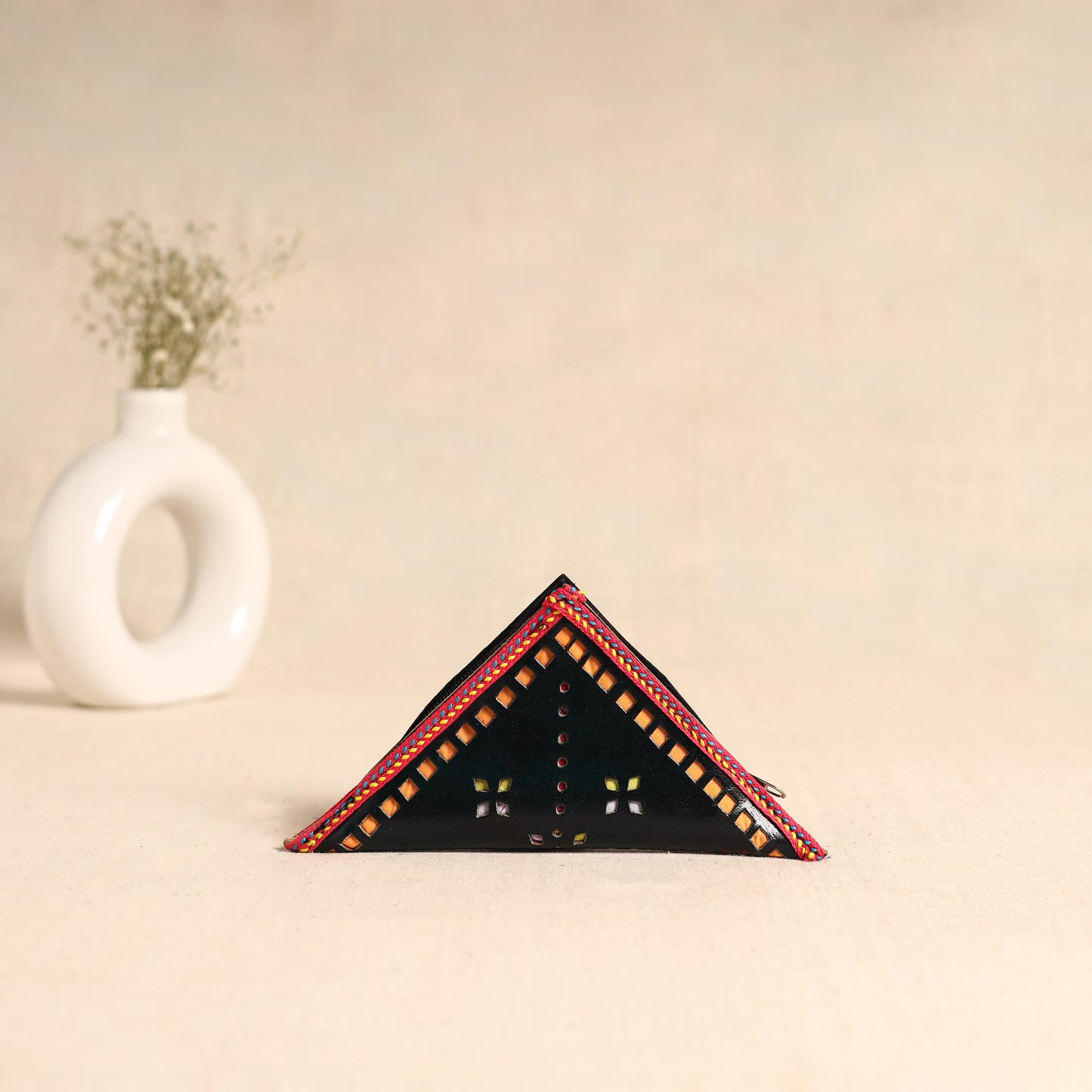 Traditional Kutch Leather Clutch / Wallet 81