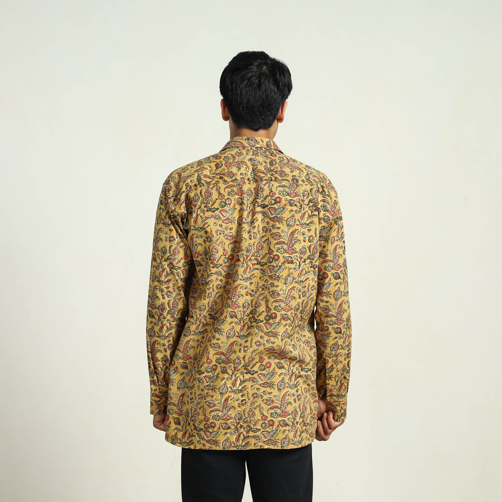 Pedana Block Print Cotton Men Kalamkari Shirt 09